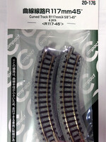 KATO KATO Gleis gebogen R117-45° 4 Stück im Blister (7078122)