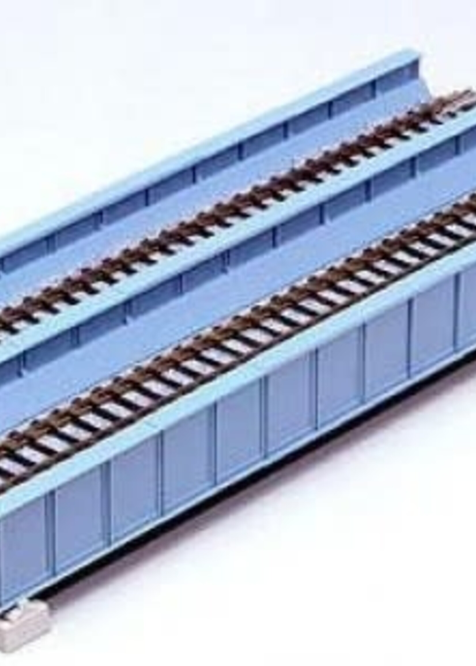 KATO KATO UNITRACK 20-455 Blechträgerbrücken zweigleisig hellblau, 186 mm (7077217)