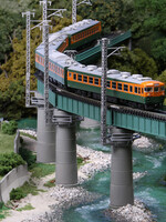 KATO KATO Brücken-Set R448-60°  m. Gleis gebogen, grün inkl. Zubehör (Brückenpfleiler, etc.) (7077311)