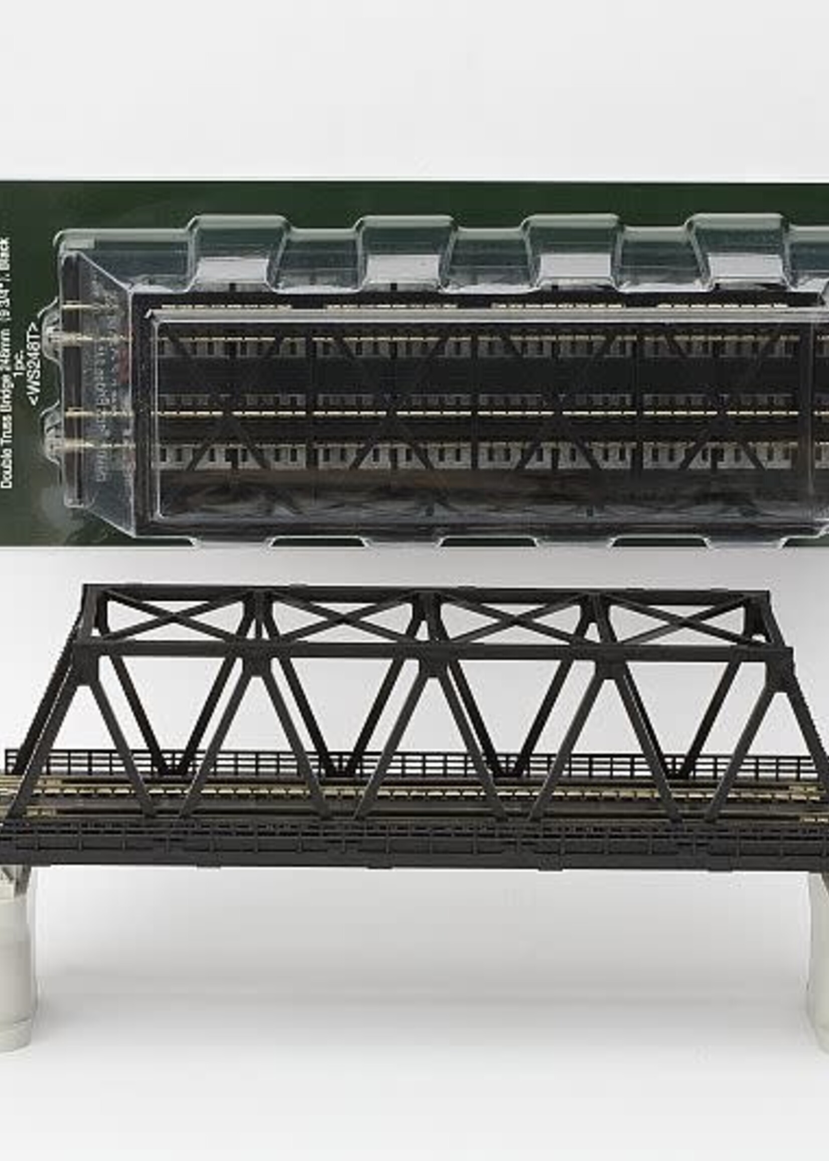 KATO KATO Kastenbrücke schwarz 2-gleisig mit Gleis, 248 mm (7077212)