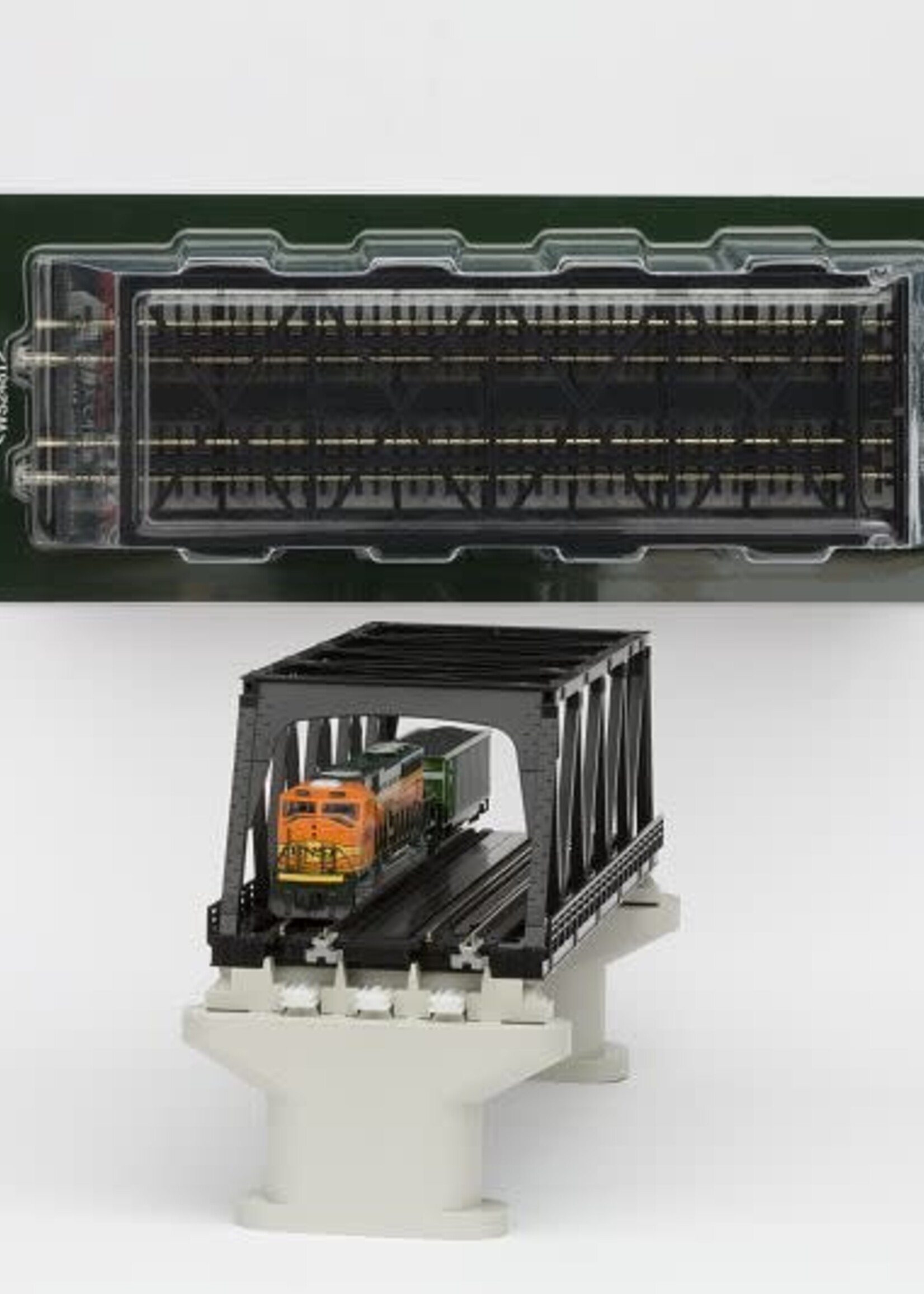 KATO KATO Kastenbrücke schwarz 2-gleisig mit Gleis, 248 mm (7077212)