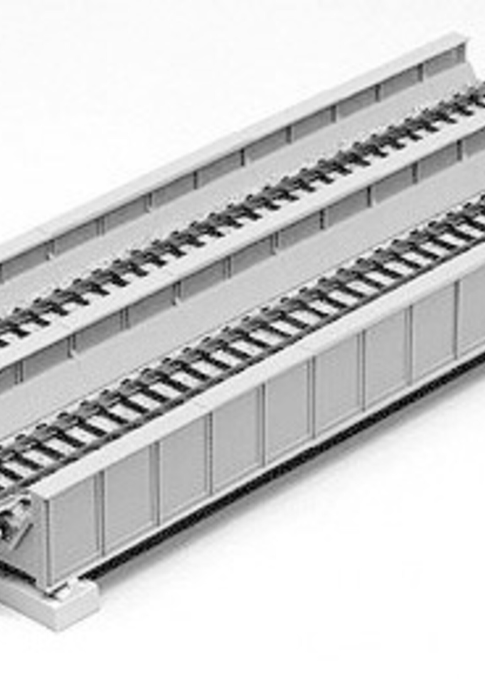KATO KATO UNITRACK Blechträgerbrücken zweigleisig grau, 186 mm (7077219)