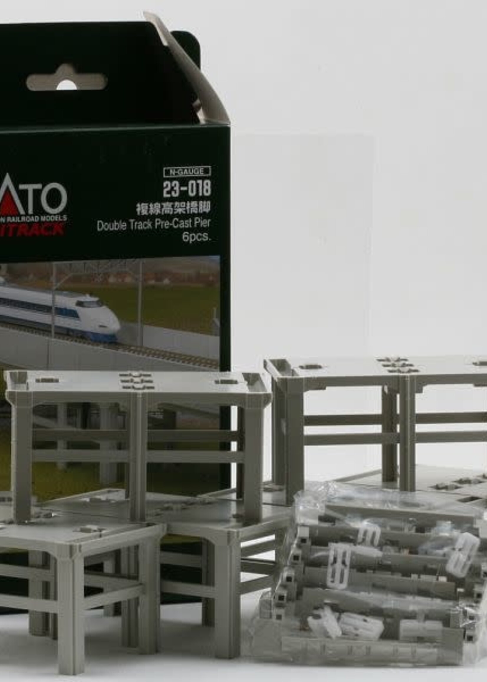 KATO KATO UNITRACK Brückenpfeiler für 2gleisige Brücken und Viadukt-Neubaustrecken 6 Stk. (7077305)