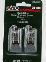 KATO KATO Prellbock Profil mit Gleis gerade 50,5 mm, 2 St. (7078009)