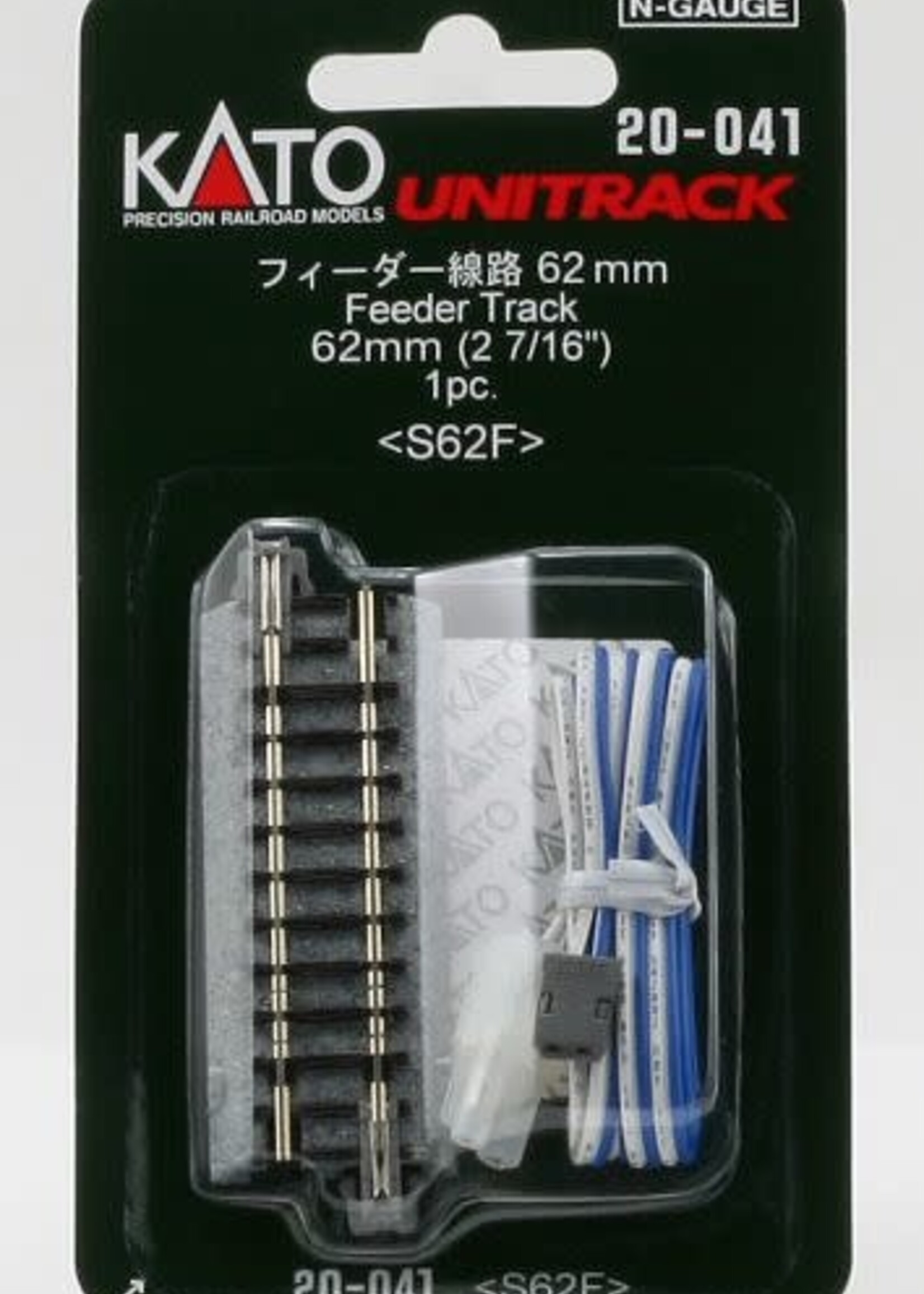 KATO KATO UNITRACK Anschlußgleis gerade 62 mm Kabel + Stecker (7078011)