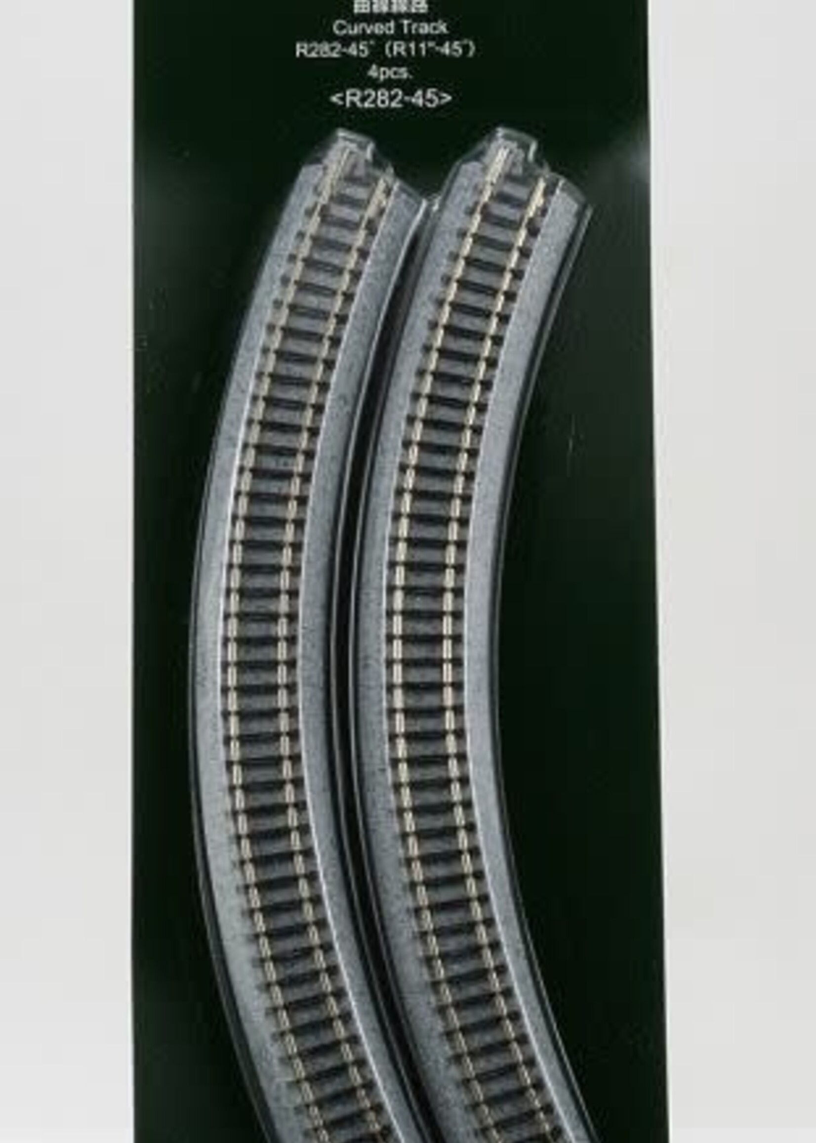 KATO KATO Gleis gebogen R 282-45° 4 Stück im Blister (7078101)
