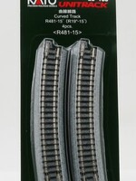 KATO KATO Gleis gebogen R 481-15° 4 Stück im Blister (7078109)