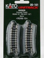 KATO KATO Gleis gebogen R 249-15Â° 4 StÃ¼ck im Blister (7078110)