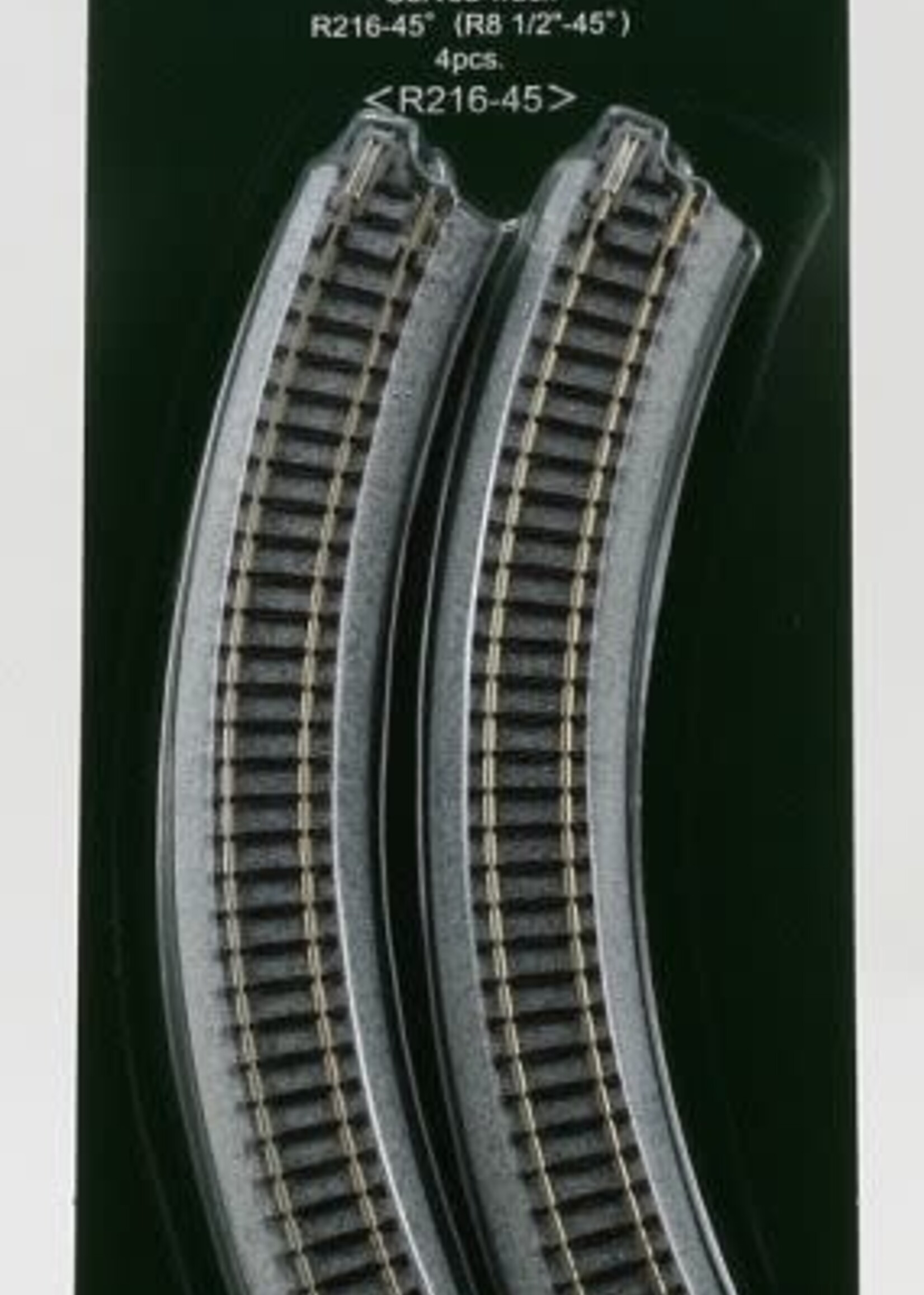 KATO KATO Gleis gebogen R 216-45° 4 Stück im Blister (7078112)