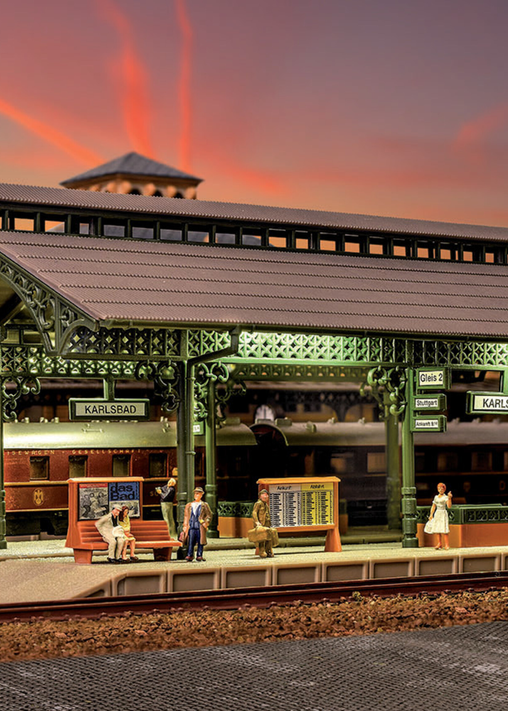 VOLLMER 47530 H0 Bahnsteighalle mit Bel.