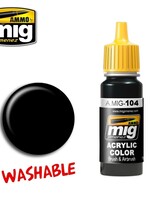 AMMO MIG AMMO MIG 0104 WASHABLE BLACK JAR 17ML