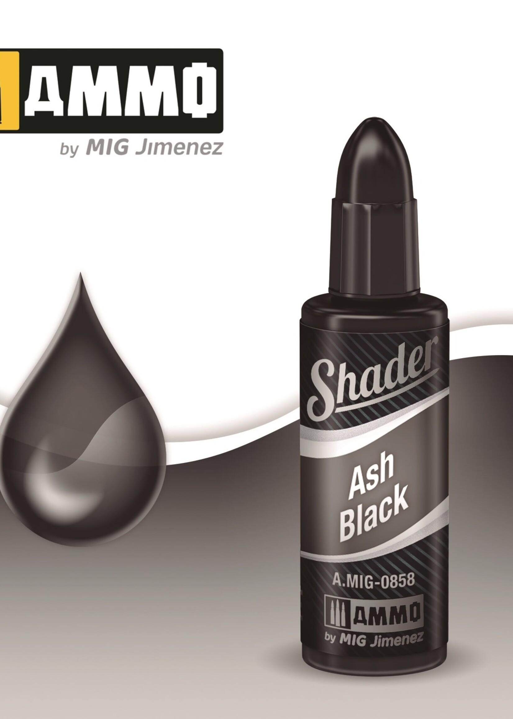 AMMO MIG AMMO MIG 0858 SHADERS ASH BLACK JAR 10ML