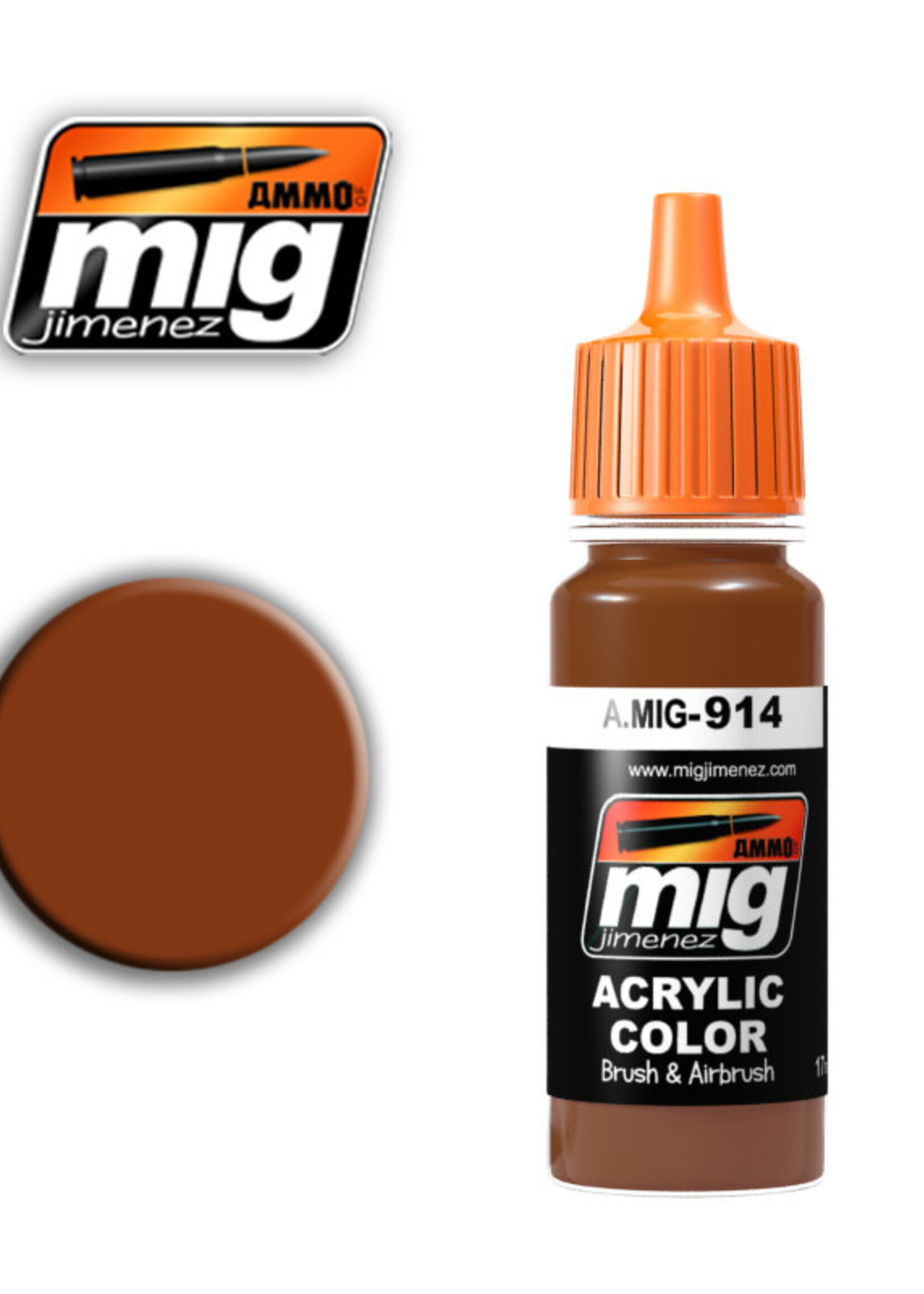 AMMO MIG AMMO MIG 0914 RED BROWN LIGHT JAR 17ML