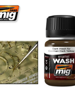 AMMO MIG AMMO MIG 1000 WASH BROWN GERMAN DARK YELLOW JAR 35 ML
