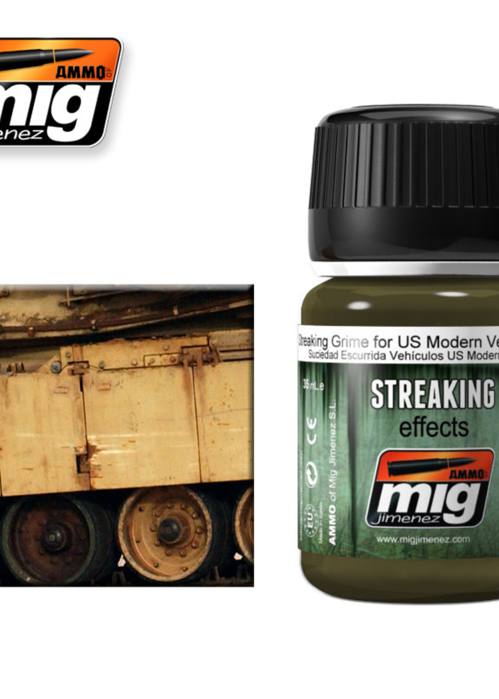 AMMO MIG AMMO MIG 1207 STREAKING GRIME US MODERN VEHICLES JAR 35 ML