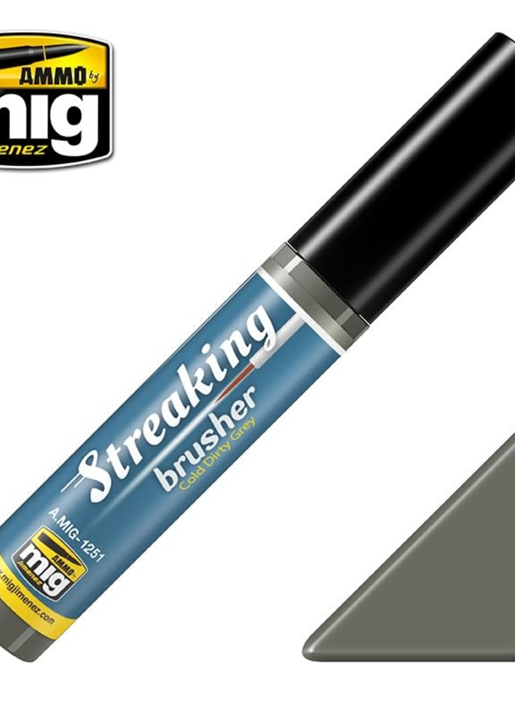 AMMO MIG AMMO MIG 1251 STREAKINGBRUSHER COLD DIRTY GREY JAR 10 ML