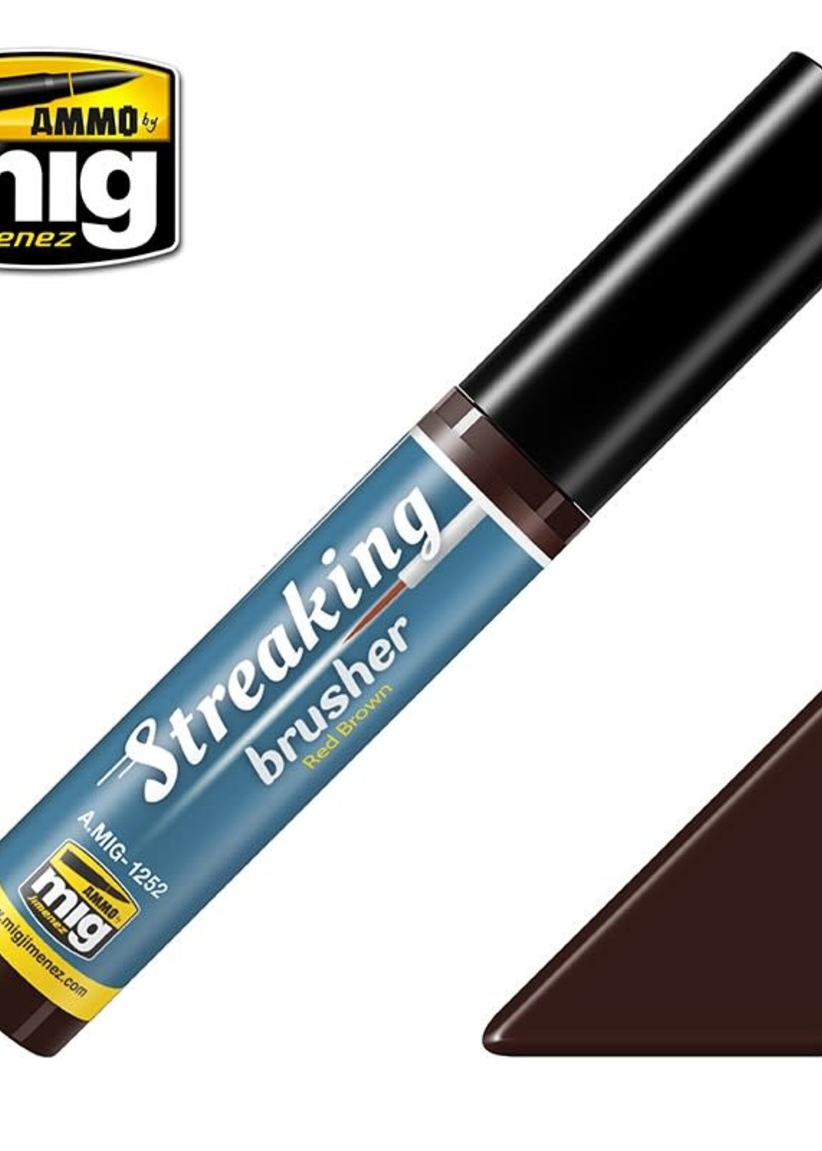 AMMO MIG AMMO MIG 1252 STREAKINGBRUSHER RED BROWN JAR 10 ML