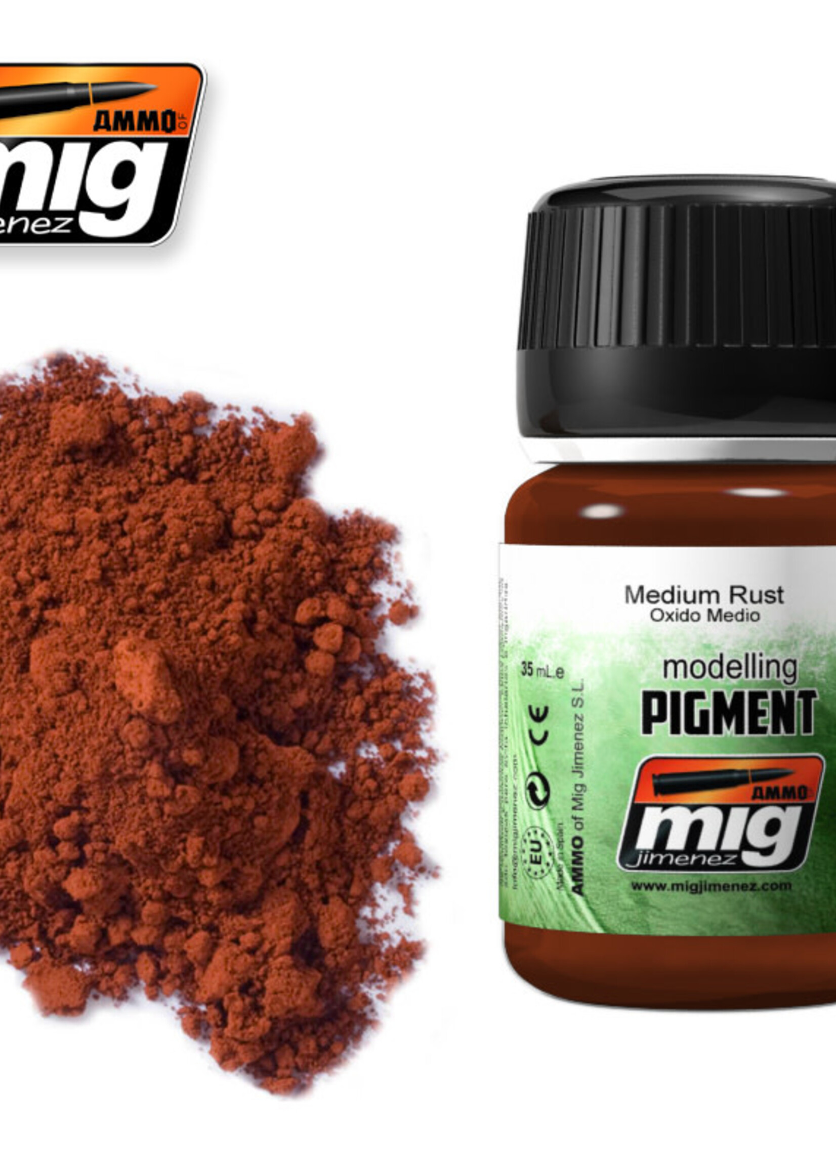 AMMO MIG AMMO MIG 3005 SUPERFINE PIGMENT MEDIUM RUST JAR 35 ML