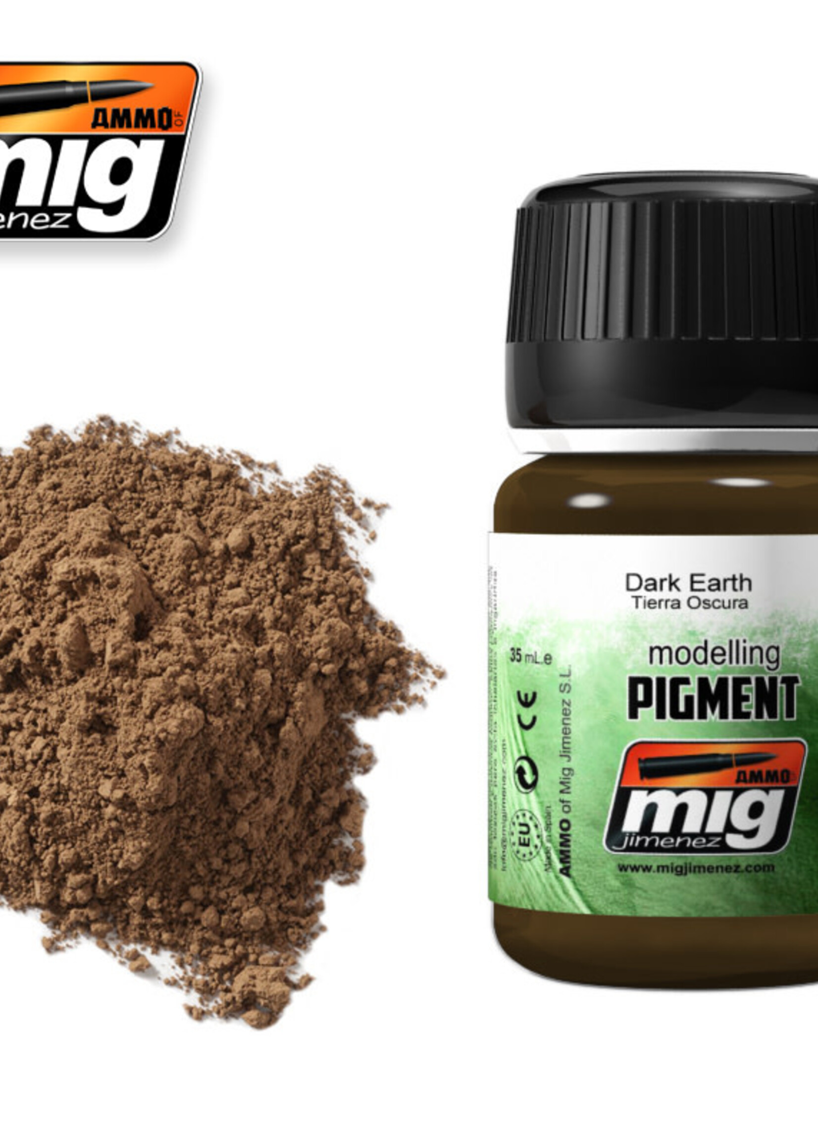AMMO MIG AMMO MIG 3007 SUPERFINE PIGMENT DARK EARTH JAR 35 ML