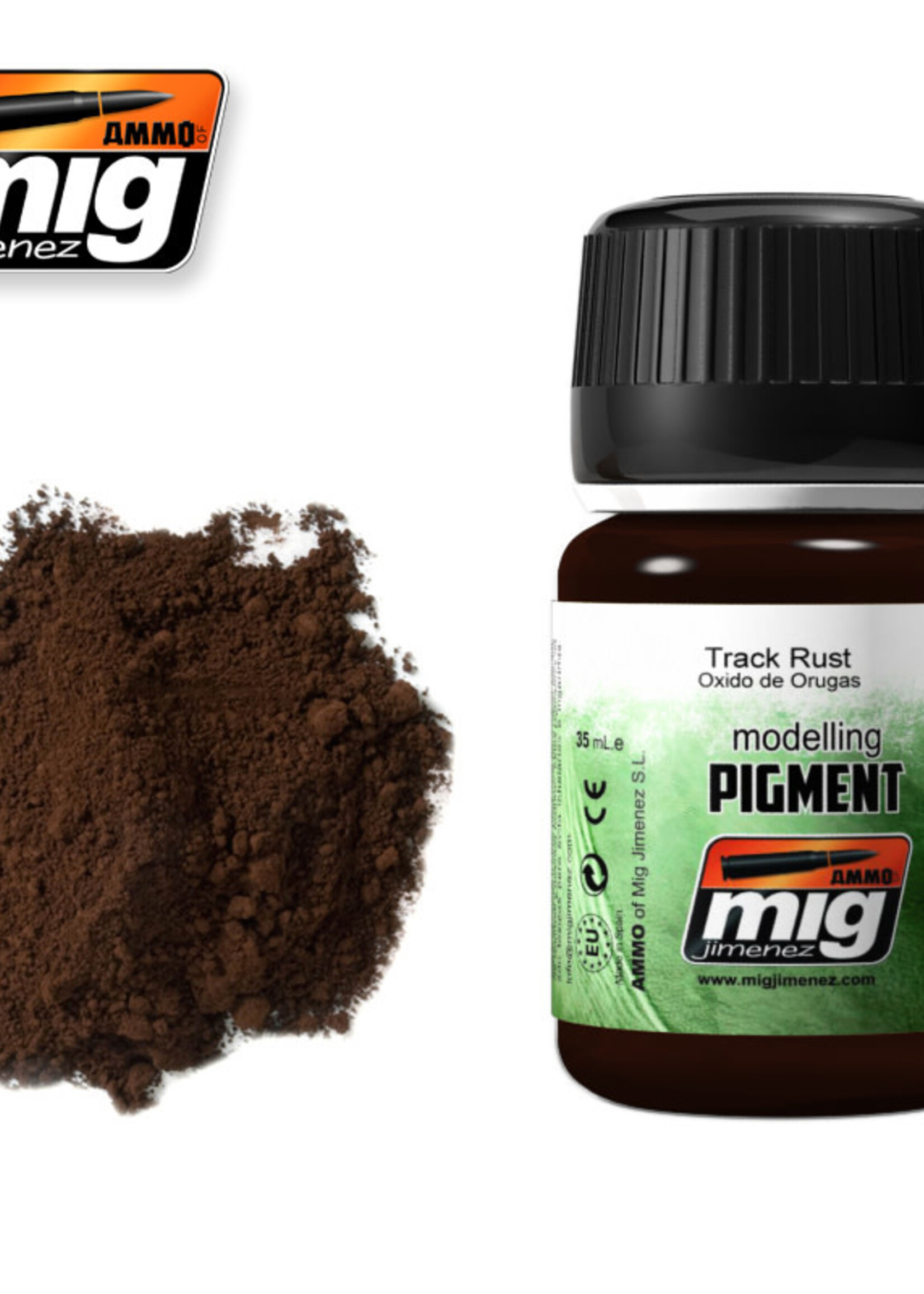 AMMO MIG AMMO MIG 3008 SUPERFINE PIGMENT TRACK RUST JAR 35 ML