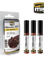 AMMO MIG AMMO MIG 7501 OILBRUSHER SET RUST TONES 3 JARS 35 ML