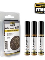 AMMO MIG AMMO MIG 7503 OILBRUSHER SET GROUND COLORS 3 JARS 35 ML