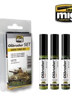 AMMO MIG AMMO MIG 7502 OILBRUSHER SET GREEN TONES 3 JARS 35 ML