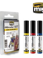 AMMO MIG AMMO MIG 7504 OILBRUSHER SET BASIC COLORS 3 JARS 35 ML