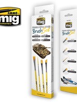 AMMO MIG AMMO MIG 7604 BRUSH SET STREAKING AND VERTICAL SURFACES 4 PCS.