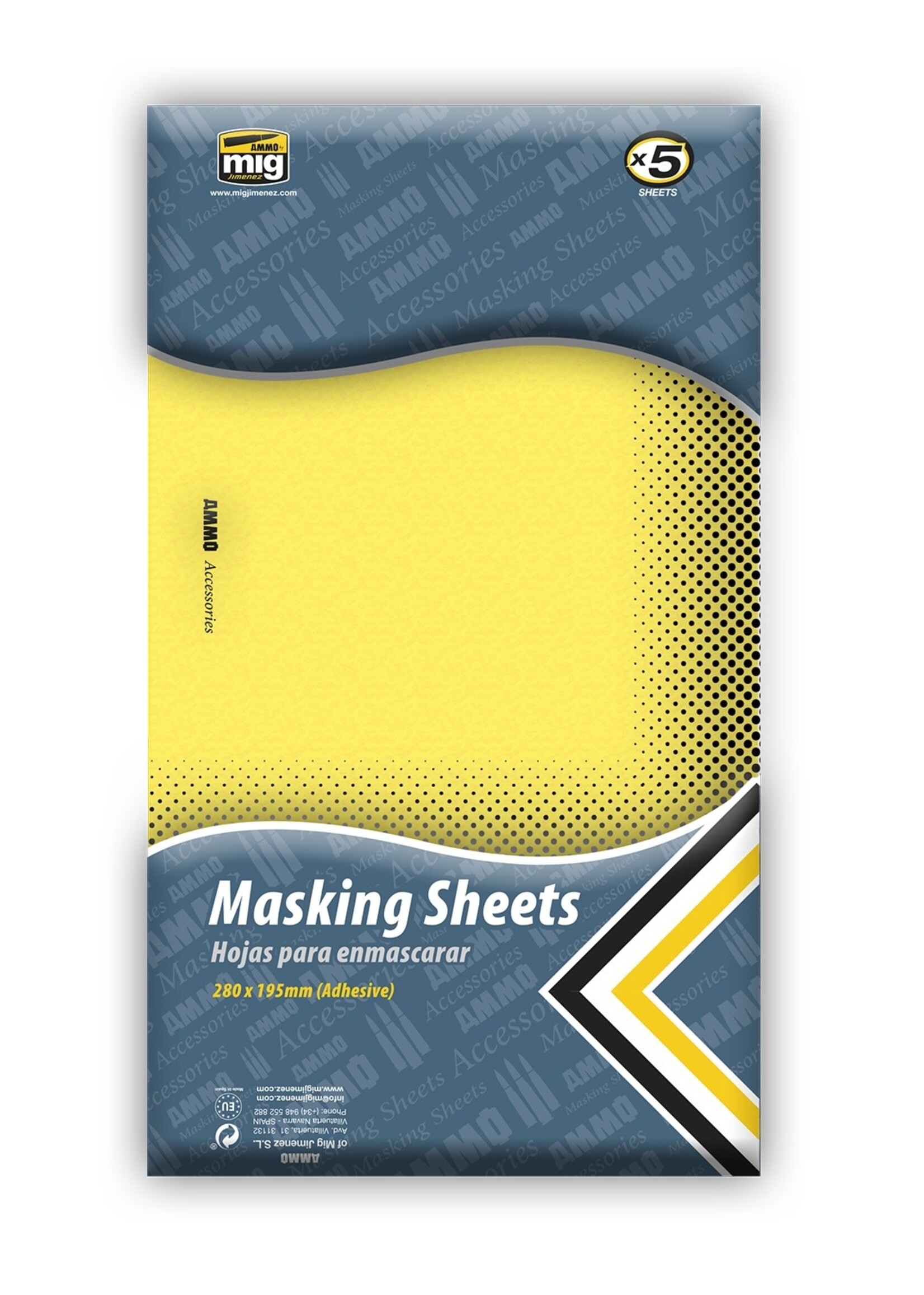 AMMO MIG AMMO MIG 8043 MASKING SHEETS 5 PCS 280MM X 195MM