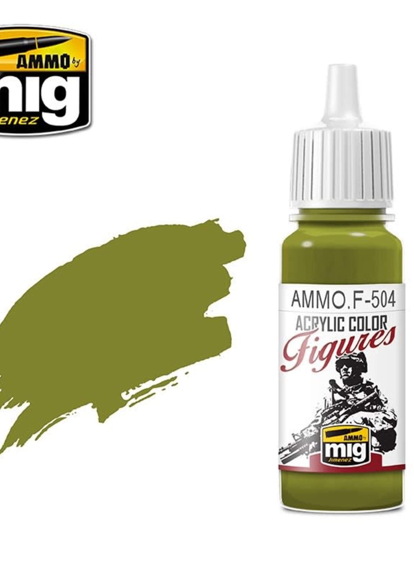 AMMO MIG AMMO MIG -F504 FIGURES PAINTS YELLOW GREEN FS-34259 JAR 17ML