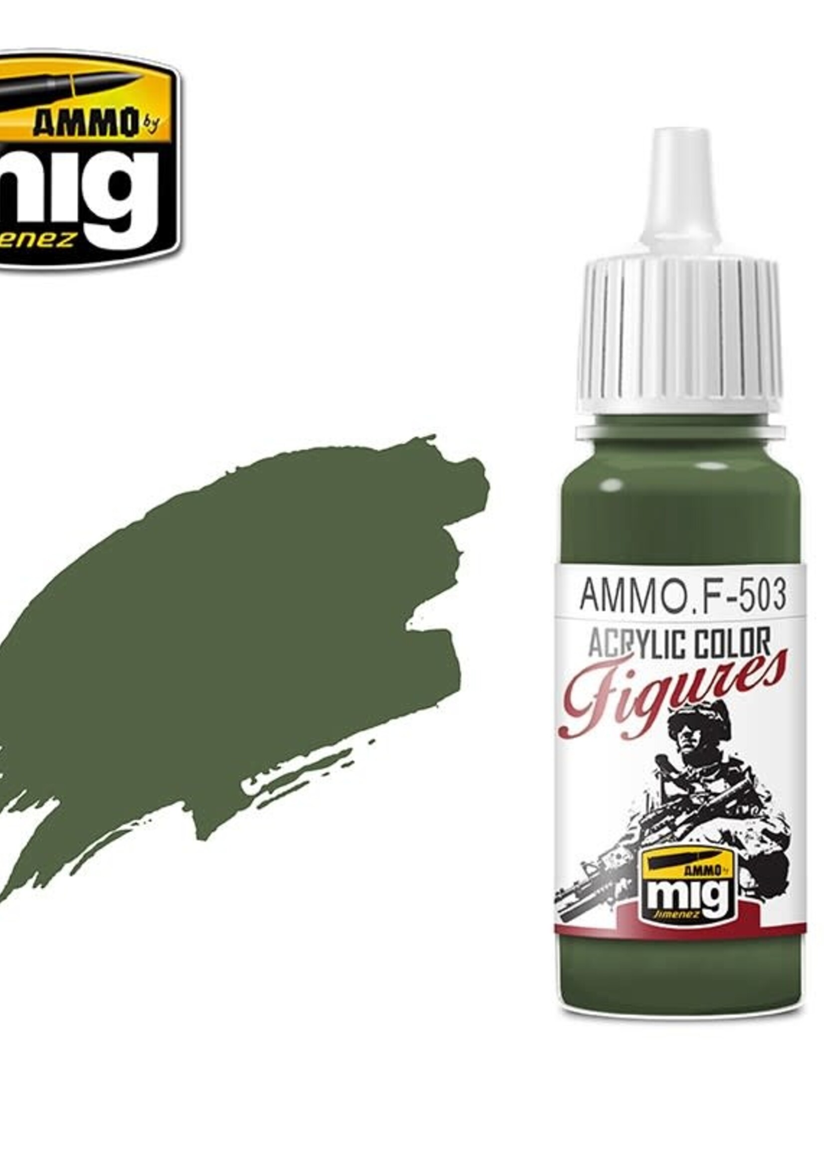 AMMO MIG AMMO MIG -F503 FIGURES PAINTS DARK OLIVE GREEN FS-34130 JAR 17ML