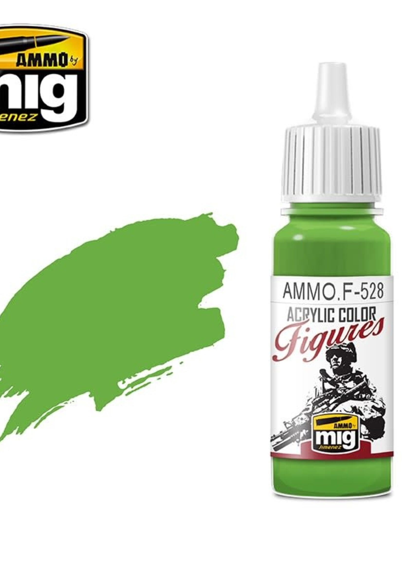 AMMO MIG AMMO MIG -F528 FIGURES PAINTS PURE GREEN JAR 17ML