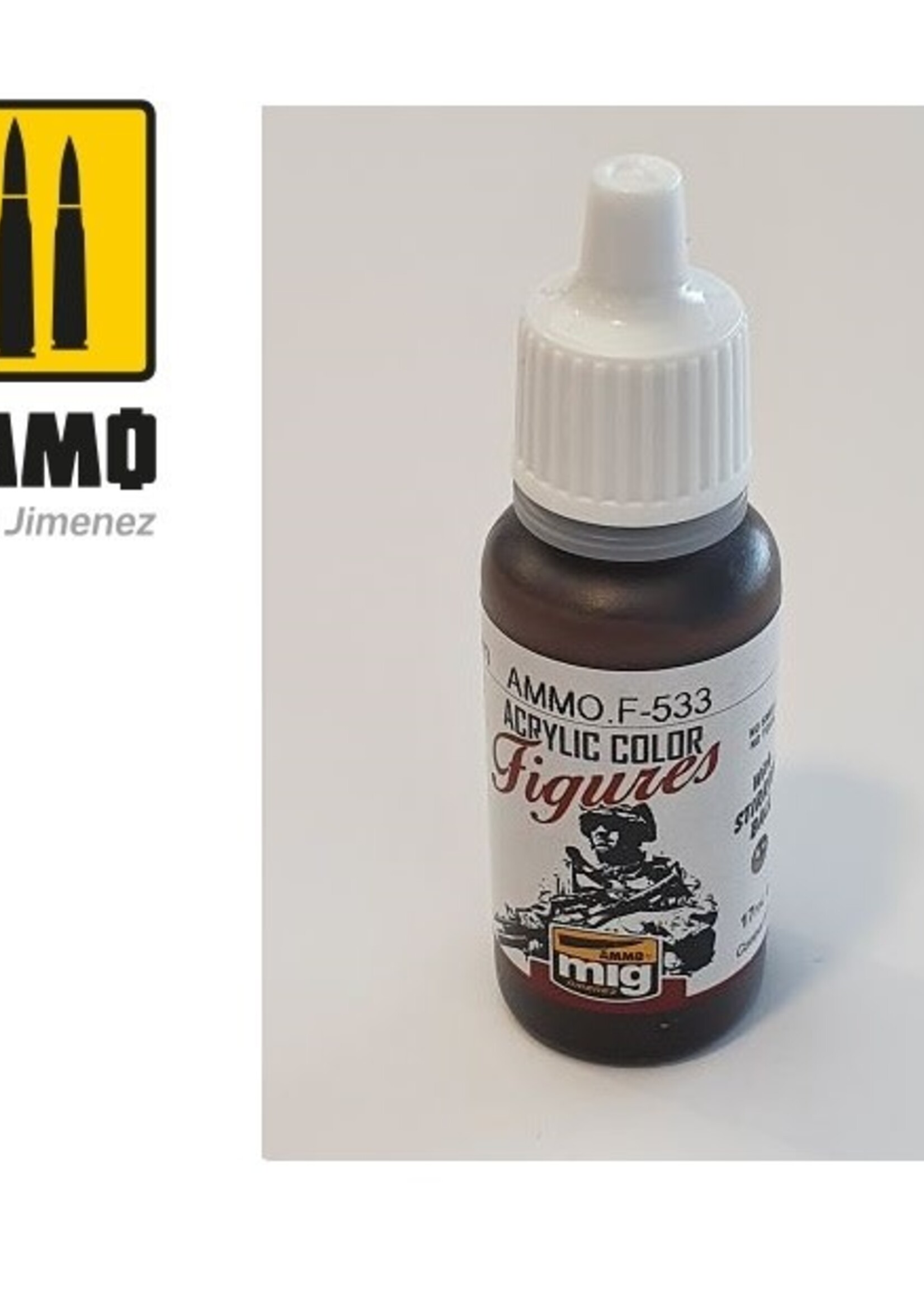AMMO MIG AMMO MIG -F533 FIGURES PAINTS DARK BROWN JAR 17ML
