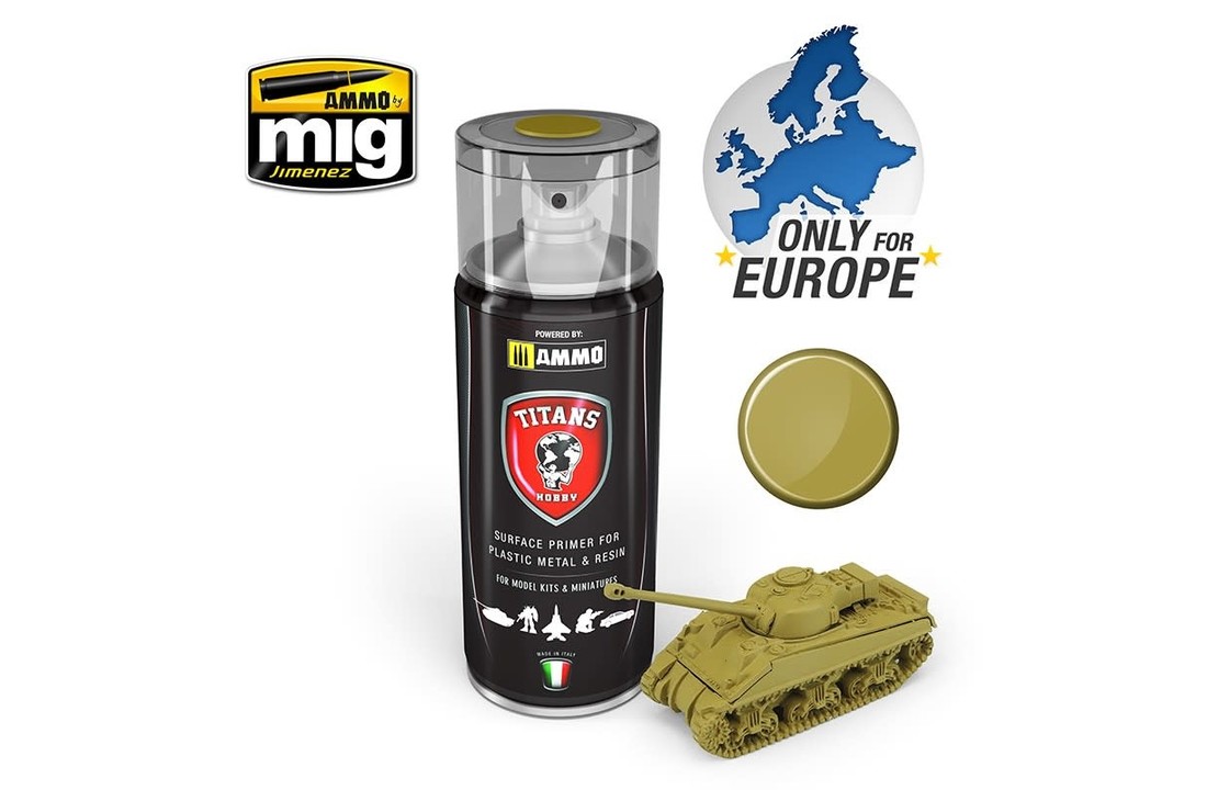 MIG-TTH111 TITANS HOBBY: DESERT YELLOW MATT PRIMER 400 ML SPRAY