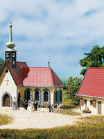 Auhagen AU14461 Dorfkirche mit Pfarrhaus 100x82x115 mm;92x59x60 mm(N)