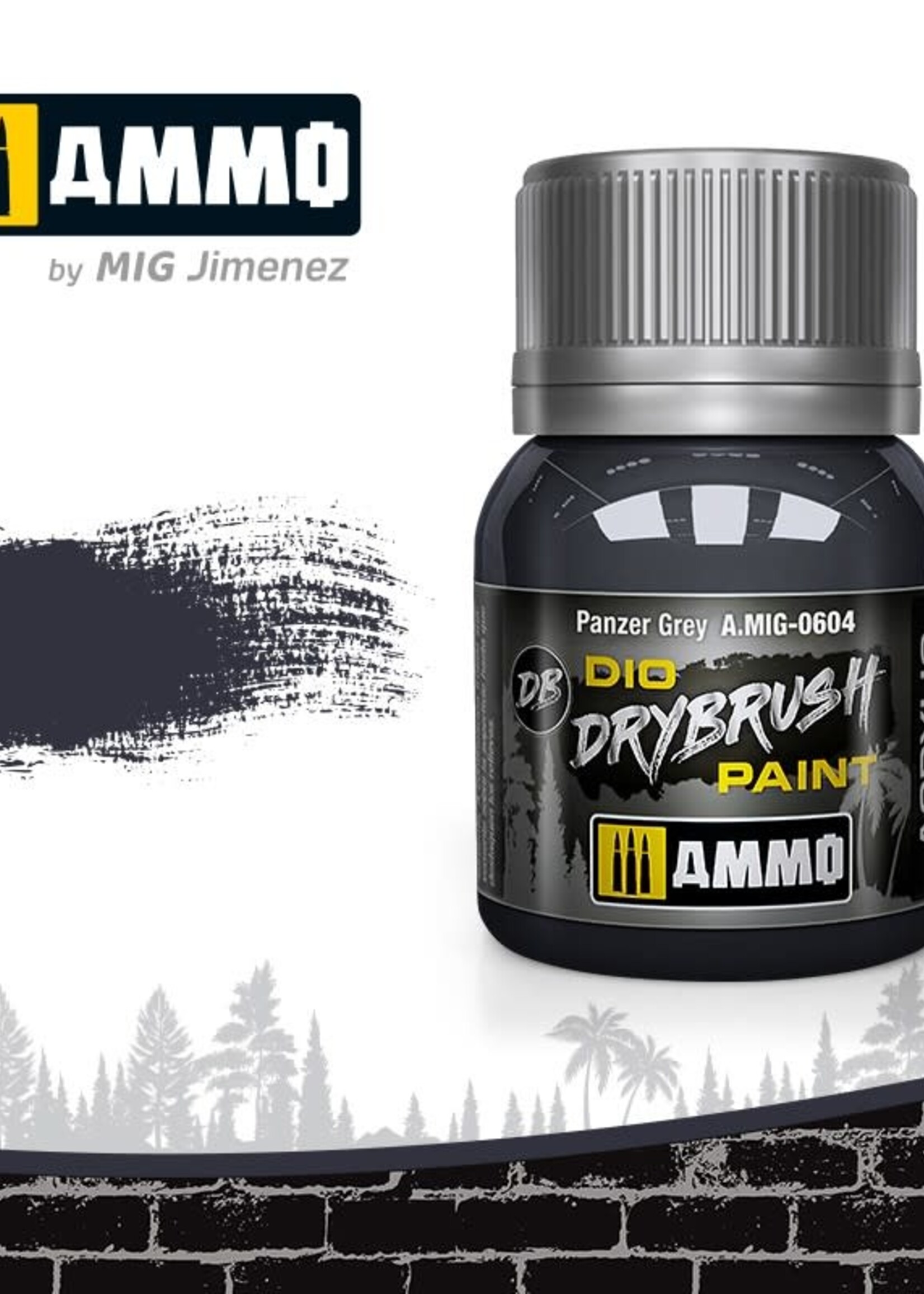 AMMO MIG AMMO MIG 0604 DRYBRUSH PANZER GREY JAR 40ML