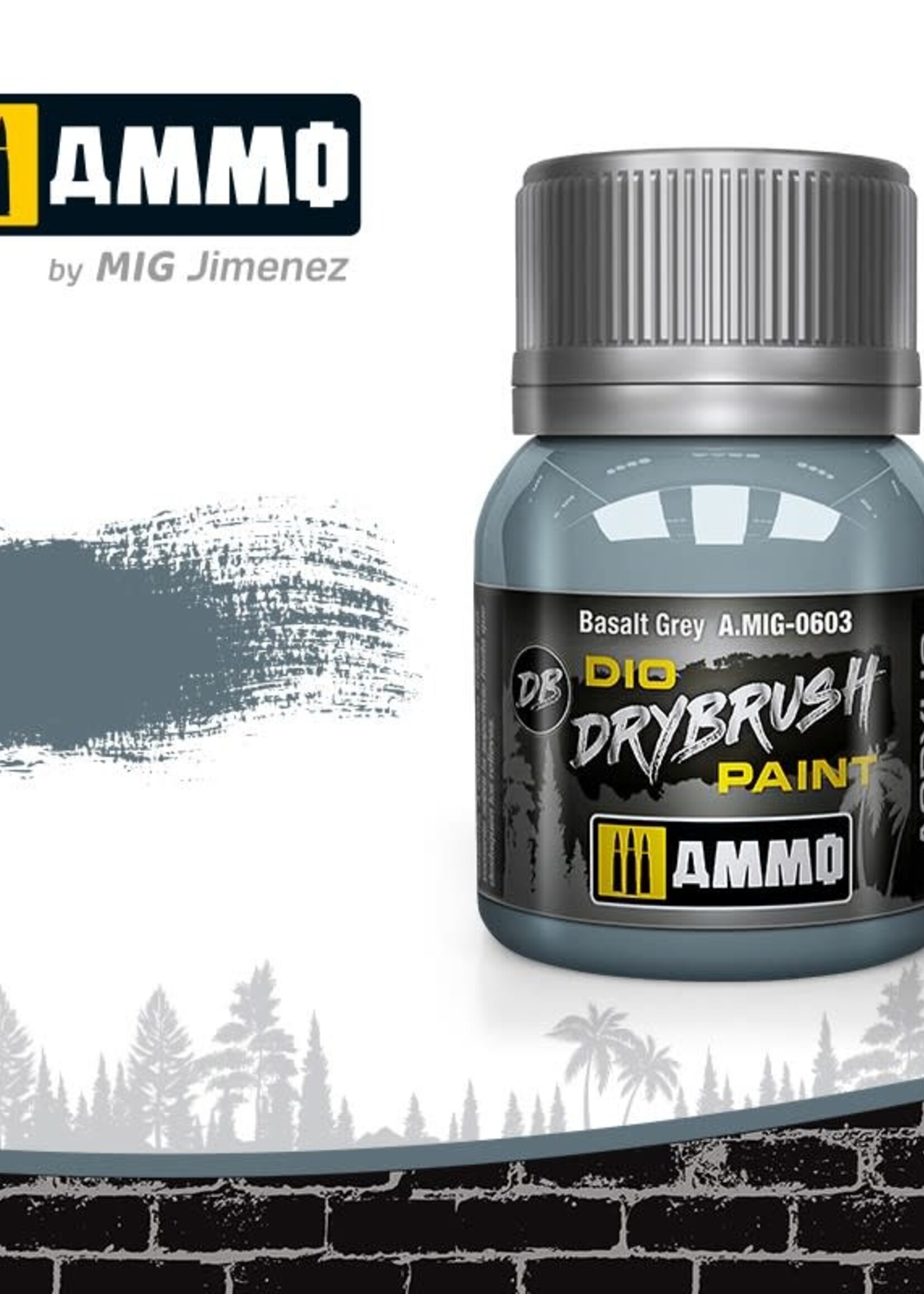 AMMO MIG AMMO MIG 0603 DRYBRUSH BASALT GREY JAR 40ML