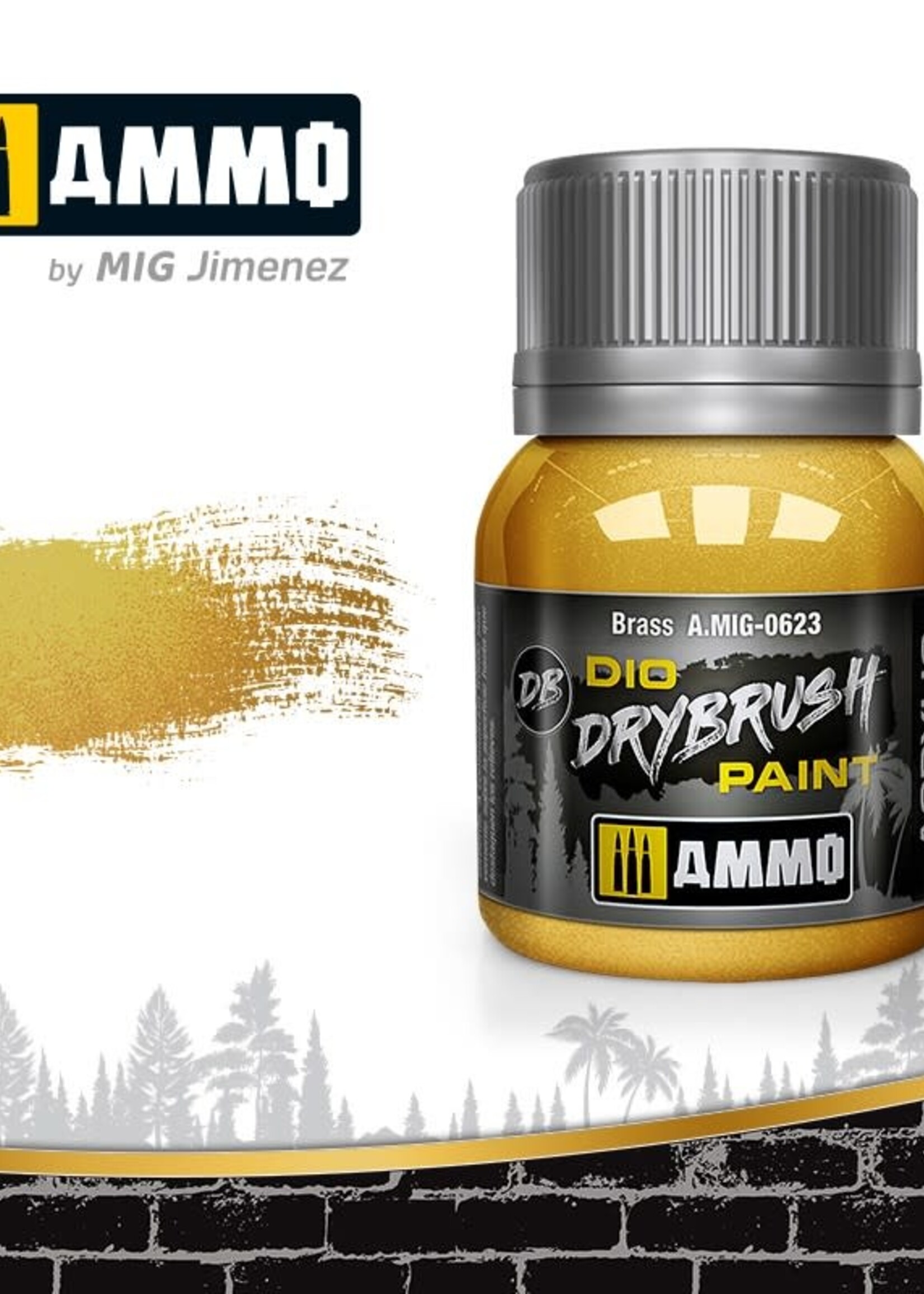 AMMO MIG AMMO MIG 0623 DRYBRUSH BRASS JAR 40ML