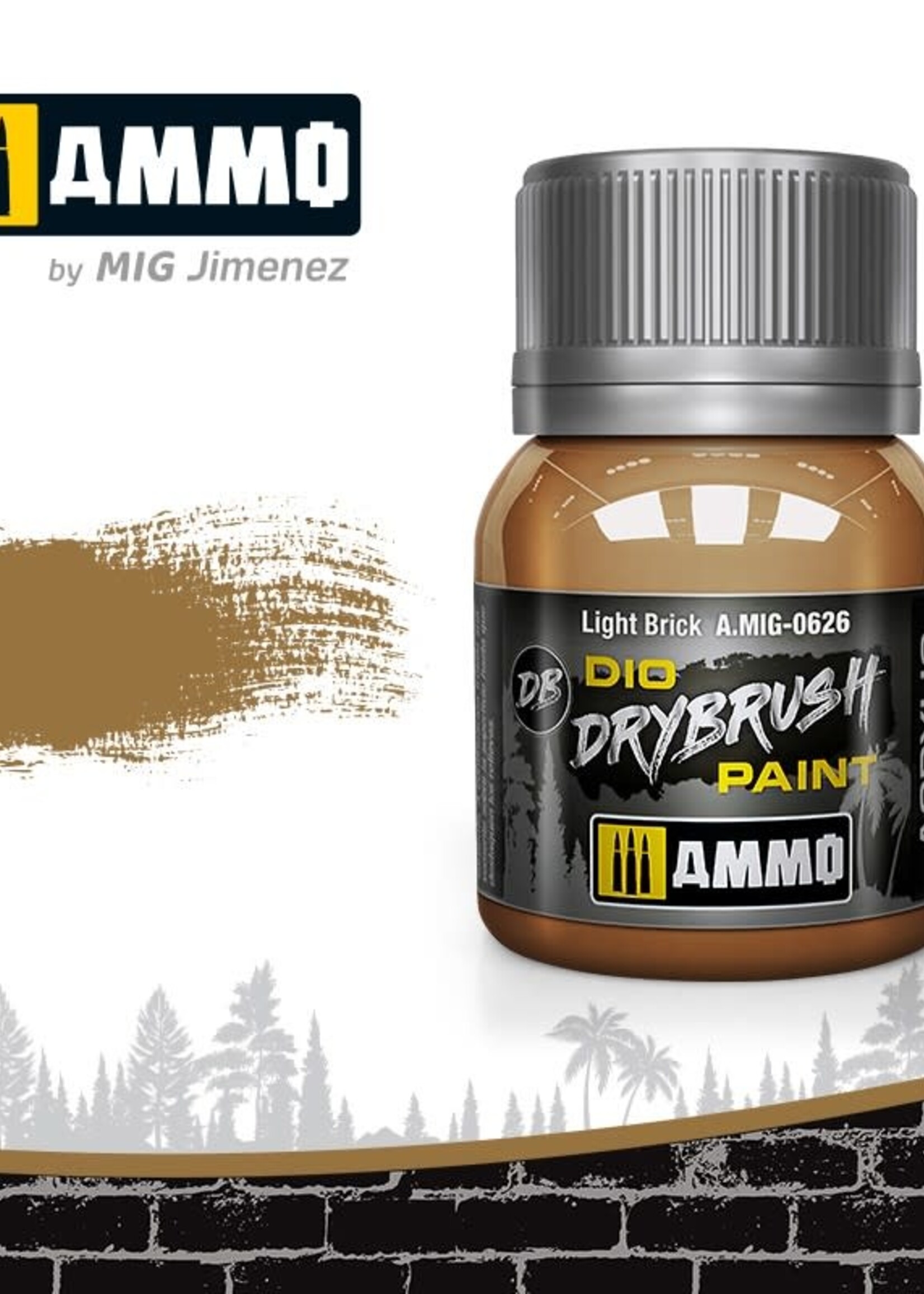 AMMO MIG AMMO MIG 0626 DRYBRUSH LIGHT BRICK JAR 40ML