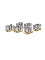 N-Train Beer kegs on pallet (6 units) (211012)