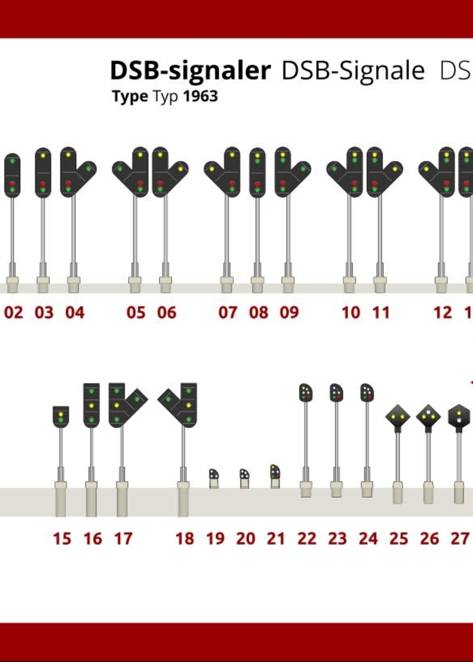 MAFEN MAFEN 413516 N DSB F Signaal 3 lichten - (groen/geel/groen)