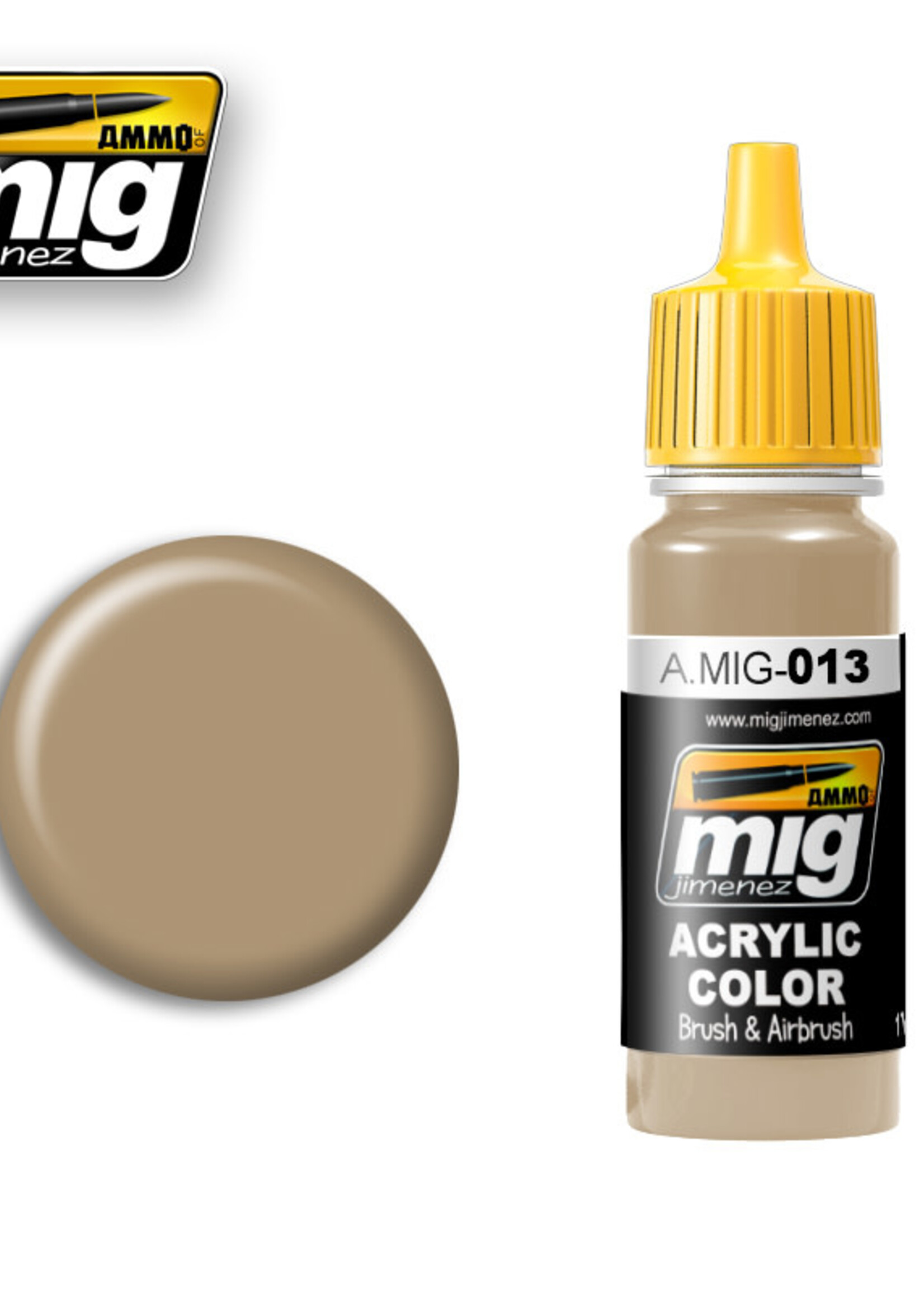 AMMO MIG AMMO MIG 0013 RAL 8000 YELLOW BROWN TAN JAR 17ML