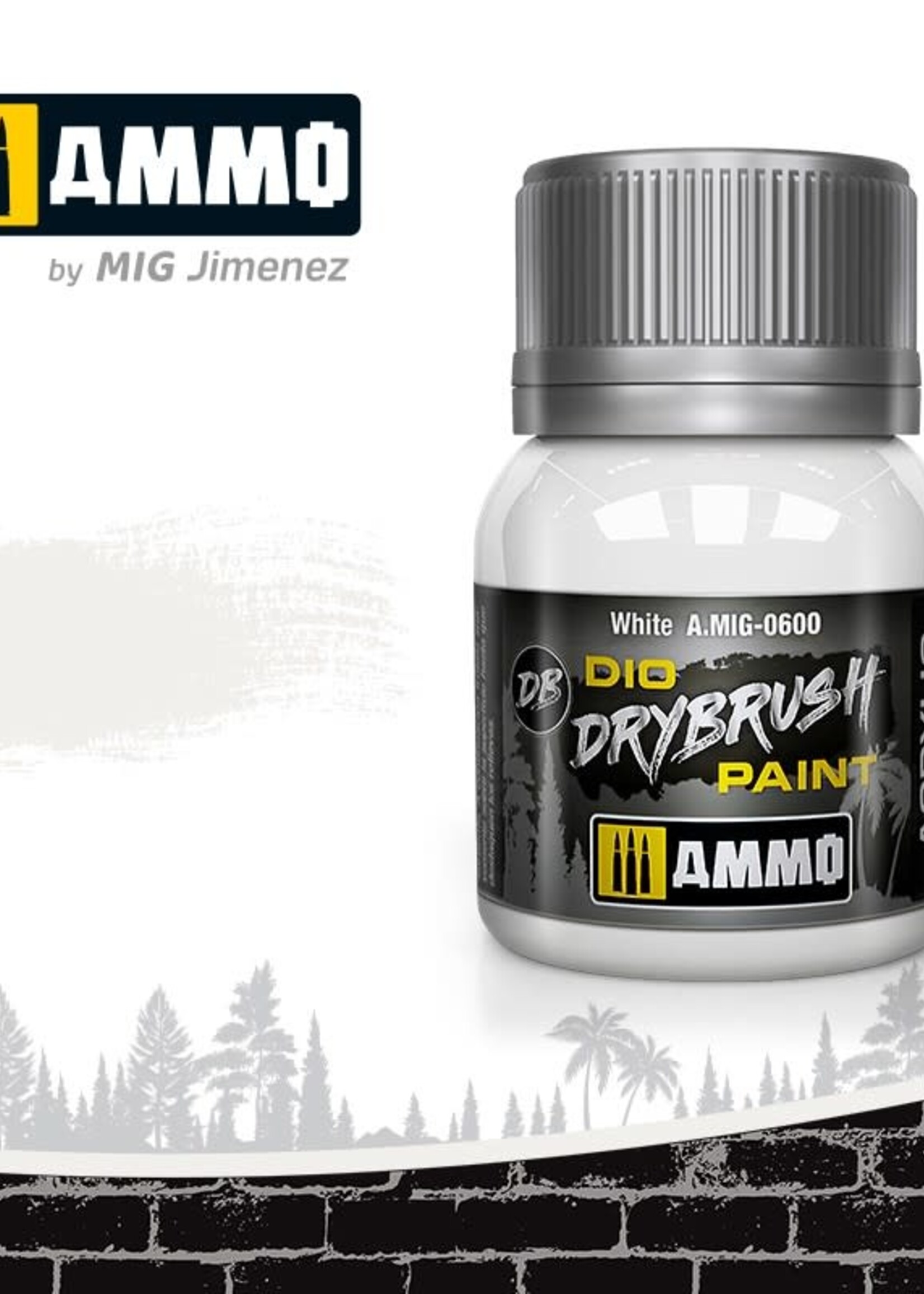 AMMO MIG AMMO MIG 0600 DRYBRUSH WHITE JAR 40ML
