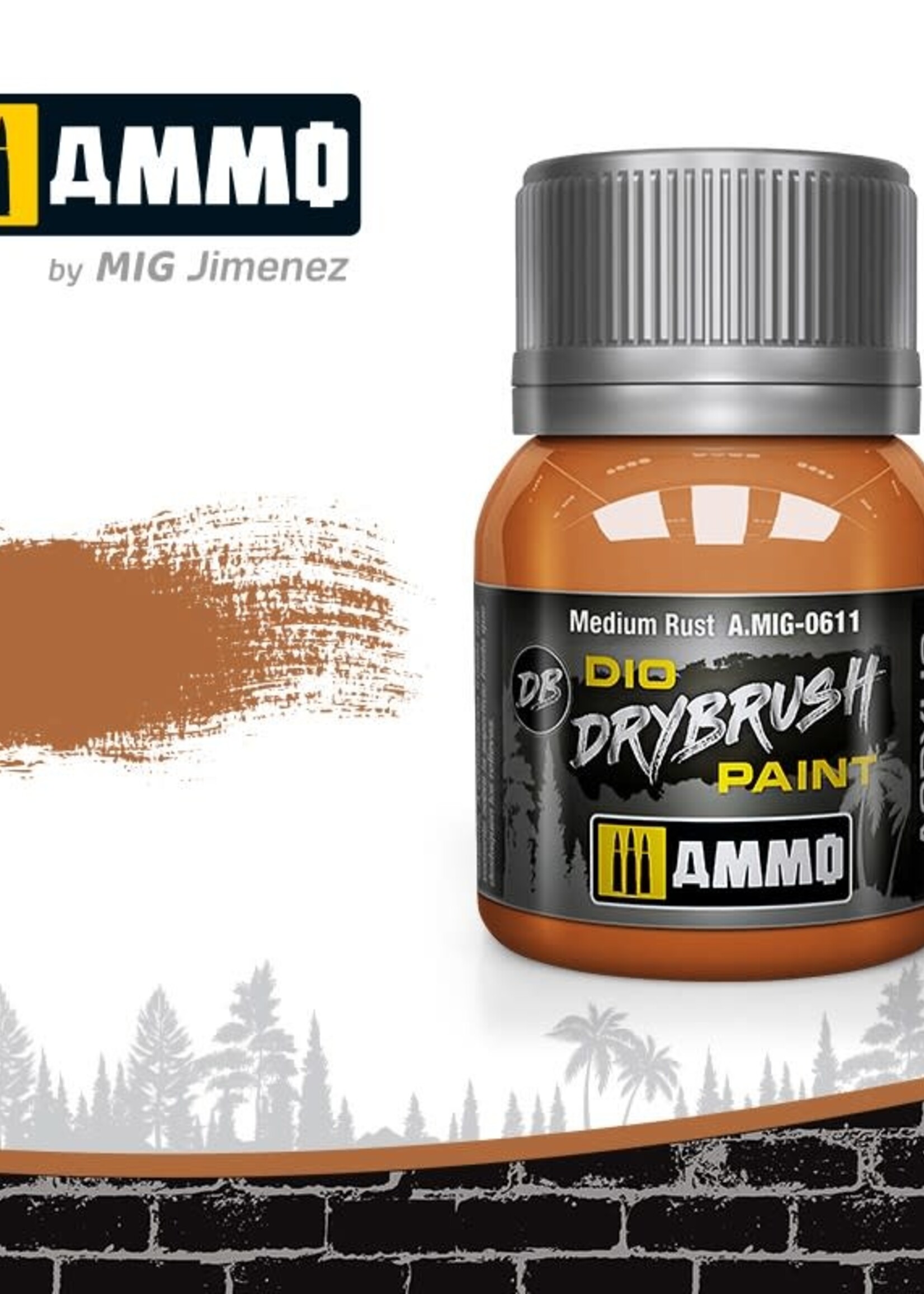 AMMO MIG AMMO MIG 0611 DRYBRUSH MEDIUM RUST JAR 40ML