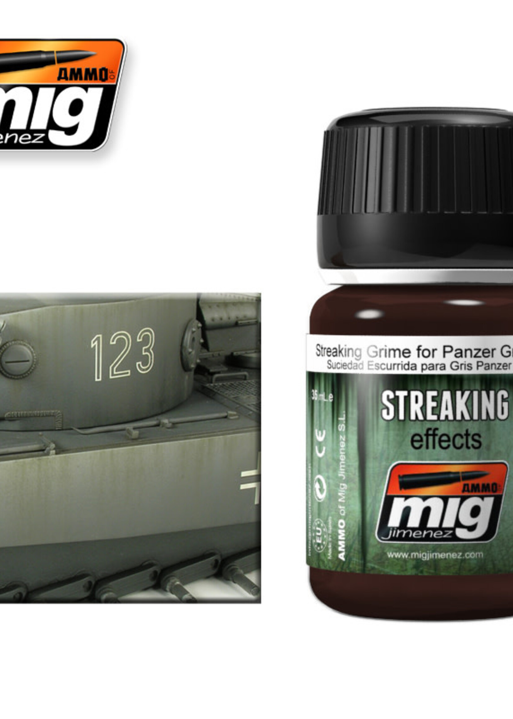 AMMO MIG AMMO MIG 1202 STREAKING GRIME PANZER GREY JAR 35 ML
