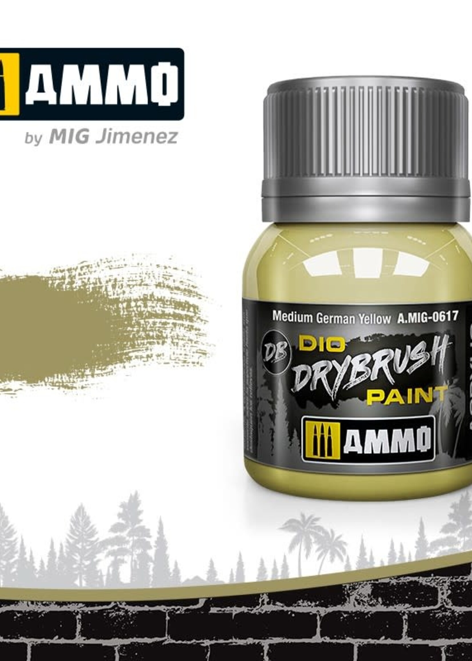 AMMO MIG AMMO MIG 0617 DRYBRUSH MEDIUM GERMAN YELLOW JAR 40ML