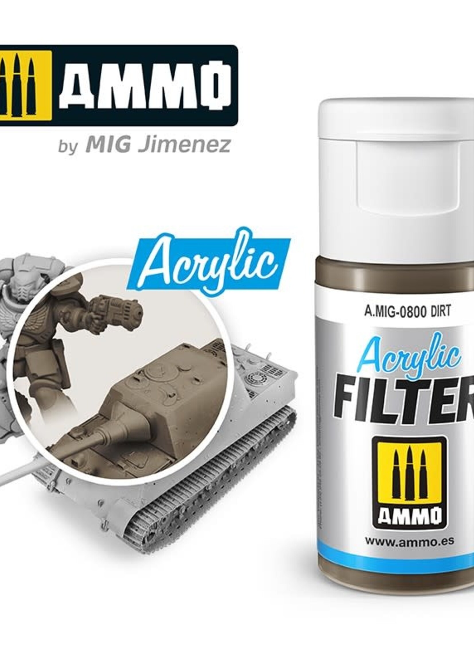 AMMO MIG AMMO MIG 0800 ACRYLIC FILTER DIRT JAR 15 ML (5/21) *