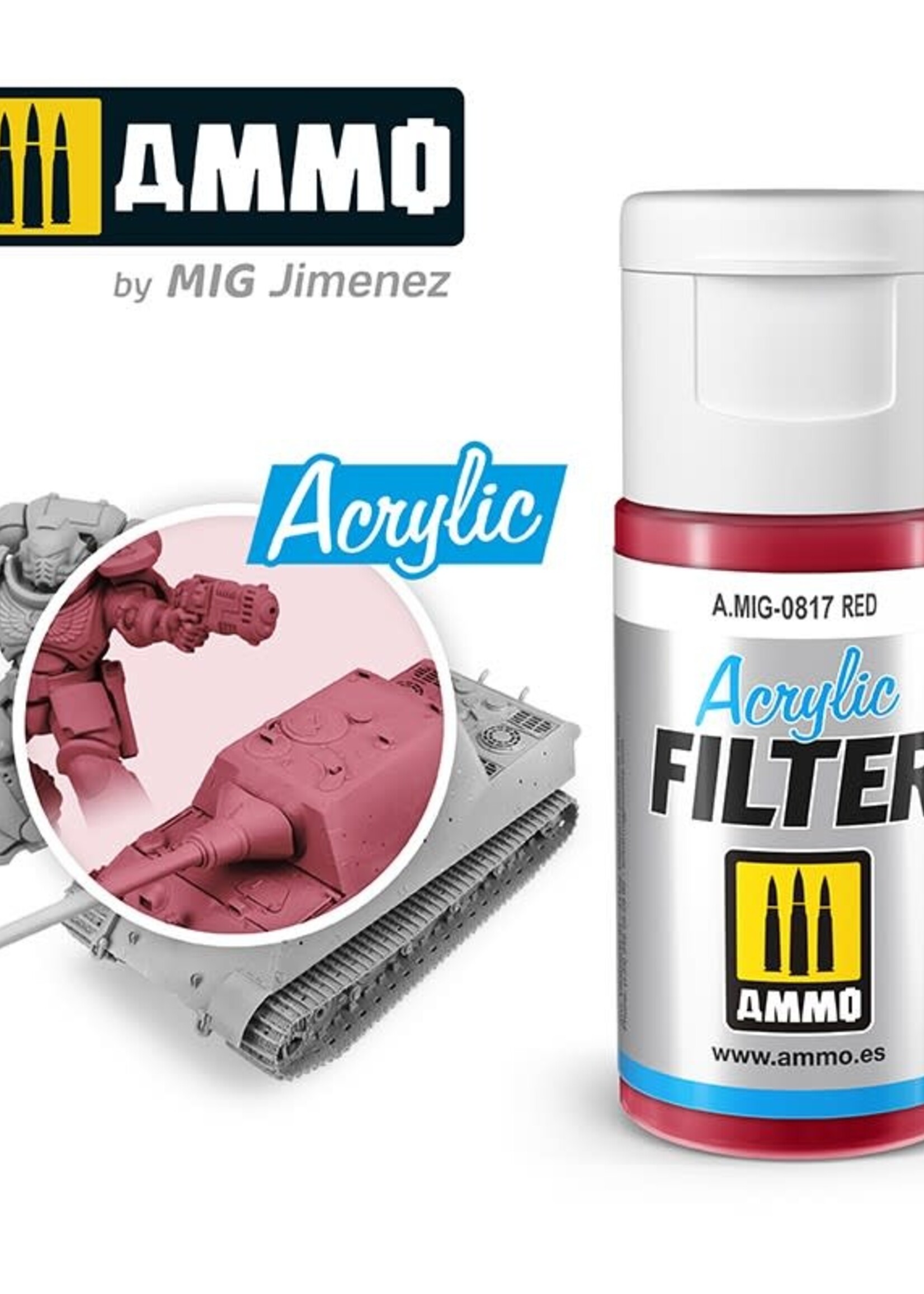 AMMO MIG AMMO MIG 0817 ACRYLIC FILTER RED JAR 15 ML (5/21) *