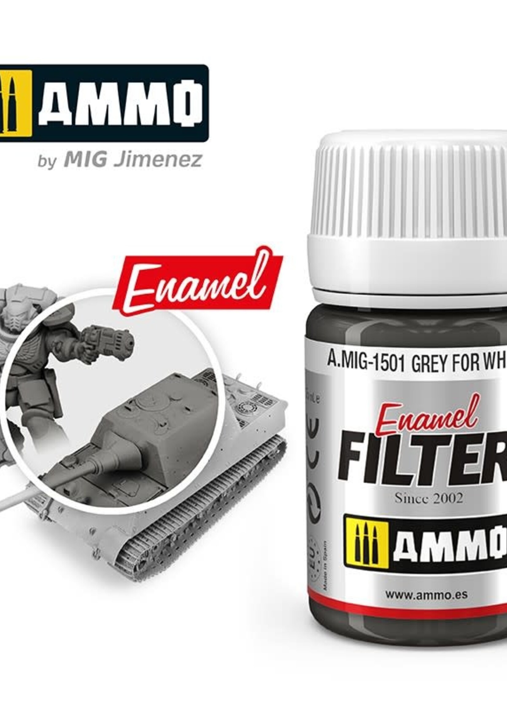 AMMO MIG AMMO MIG 1501 GREY FOR WHITE JAR 35 ML